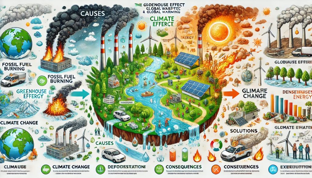 Greenhouse Effect and Global Warming: Causes, Consequences, and Solutions