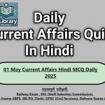 01 May Current Affairs Hindi MCQ Daily 2025